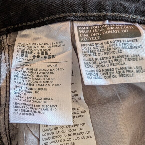 Levi’s High Rise Studded Black Jean Skirt size 25 Western Grunge Streetwear - Picture 10 of 11